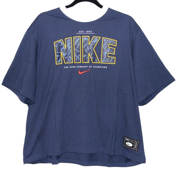 Nike Women's Boxy T-Shirt Midnight Navy The Shoe Company of Champions NWT - Picture 6 of 12